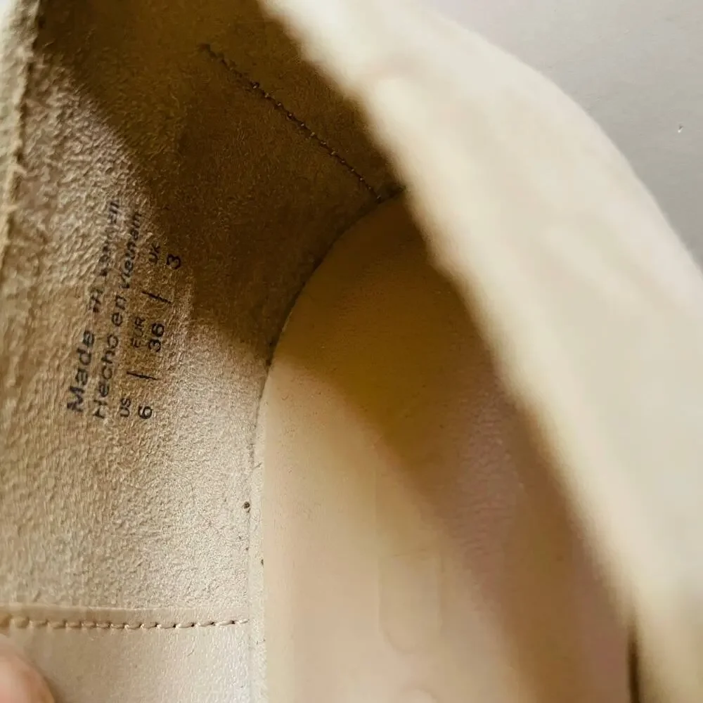 Aldo Cream Round Toe Flat Loafers Shoe 6